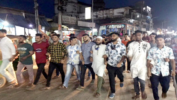 সুহেল ইবনে রাজার মুক্তির দাবিতে দক্ষিণ সুরমায় ছাত্রদলের মিছিল