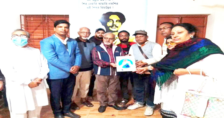 বিদ্রোহী কবিতার শতবর্ষে আবৃত্তি উৎসবের লোগো উন্মোচন