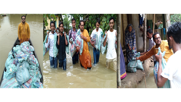 বালাগঞ্জে বন্যার্ত মানুষের পাশে স্বেচ্ছাসেবক লীগ নেতা আতিকুর রহমান সাজ্জাদ