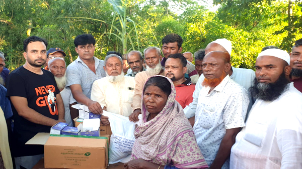 ছাতকে বঙ্গবন্ধু সাংষ্কৃতিক জোটের উদ্যোগে ত্রাণ সামগ্রী বিতরণ