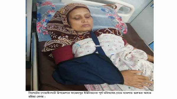 গোয়াইনঘাটের ফতেহপুরে দেবরের হামলায় ভাবী আহত