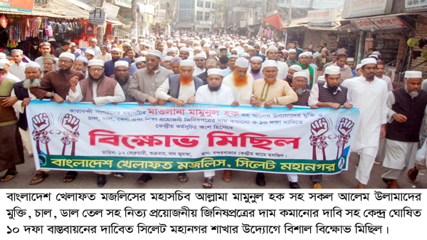 অবিলম্বে দলীয় মহাসচিব আল্লামা মামুনুল হককে নিঃশর্ত মুক্তি দিন: মাওলানা রেজাউল করিম জালালী
