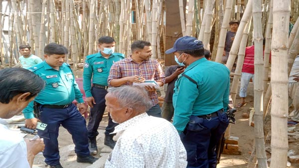 সিলেটে বেআইনী নির্মাণ কাজ পুলিশী হস্তক্ষেপে বন্ধ