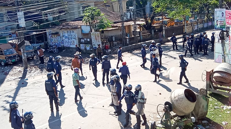 সুনামগঞ্জে বিএনপির ডাকা হরতালে পুলিশ-বিএনপি সংঘর্ষ, দুই সাংবাদিকসহ আহত ৭