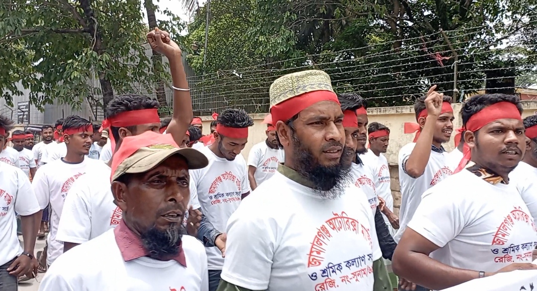 জামালগঞ্জে অটোরিক্সা মালিক ও শ্রমিক কল্যান সংস্থার র্যালী