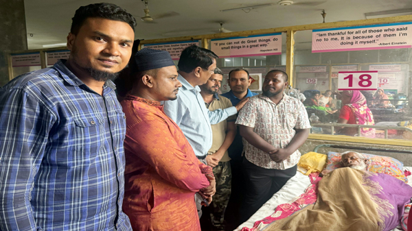সিলেট ইয়াং স্টার এর প্রবাসী এক্সিকিউটিভদের সহায়তায় ওসমানী মেডিকেলে গুরুতর অসুস্থ রোগীকে অনুদান প্রদান