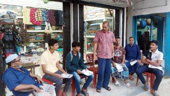 মাদ্রাসাবাজারে ড. ফয়েজ উদ্দিন এমবিই’র সমর্থনে গণসংযোগ ও পথসভা