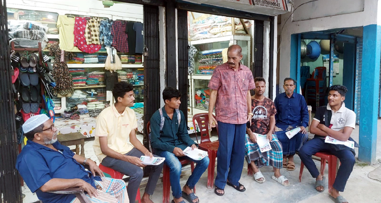মাদ্রাসাবাজারে ড. ফয়েজ উদ্দিন এমবিই’র সমর্থনে গণসংযোগ ও পথসভা