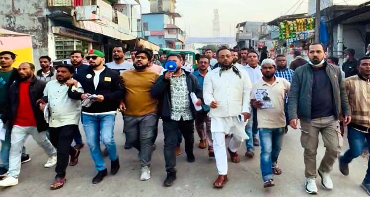 সিলেট-৩ আসনে ধানের শীষের প্রচারনায় জালালপুরে দক্ষিণ সুরমা উপজেলা স্বেচ্ছাসেবক দল