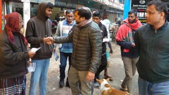 সিলেট-১ আসনে বাসদ মনোনীত প্রার্থী প্রণব জ্যোতি পালের কুশল বিনিময়