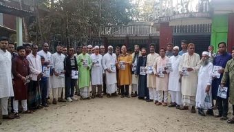 আহমদপুরে ধানের শীষের সমর্থনে বিশাল গনসংযোগ