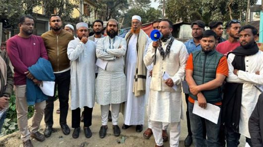 ধানের শীষের প্রার্থী এম এ মালিকের প্রচারণায় দক্ষিণ সুরমা স্বেচ্ছাসেবক দল