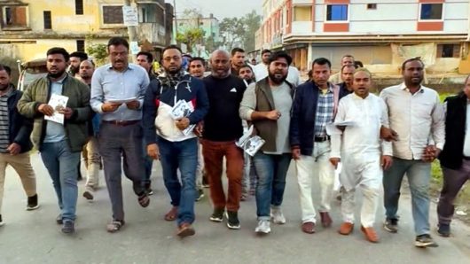 এম এ মালিকের নির্বাচনী প্রচারণায় কামাল বাজারে দক্ষিণ সুরমা স্বেচ্ছাসেবক দল