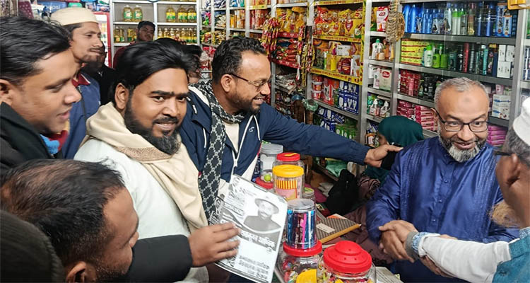 সিলামে ধানের শীষের প্রচারনায় দক্ষিণ সুরমা উপজেলা স্বেচ্ছাসেবক দল