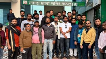 এম এ মালিকের ধানের শীষের পক্ষে স্বেচ্ছাসেবক দল নেতাদের প্রচারনা, লিফলেট বিতরণ