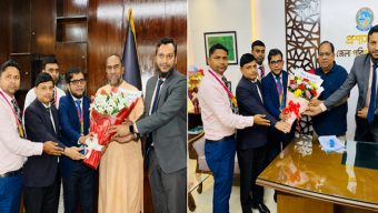 দুই প্রশাসকের সঙ্গে এসবিএসি ব্যাংক কর্মকর্তাদের সৌজন্য সাক্ষাৎ